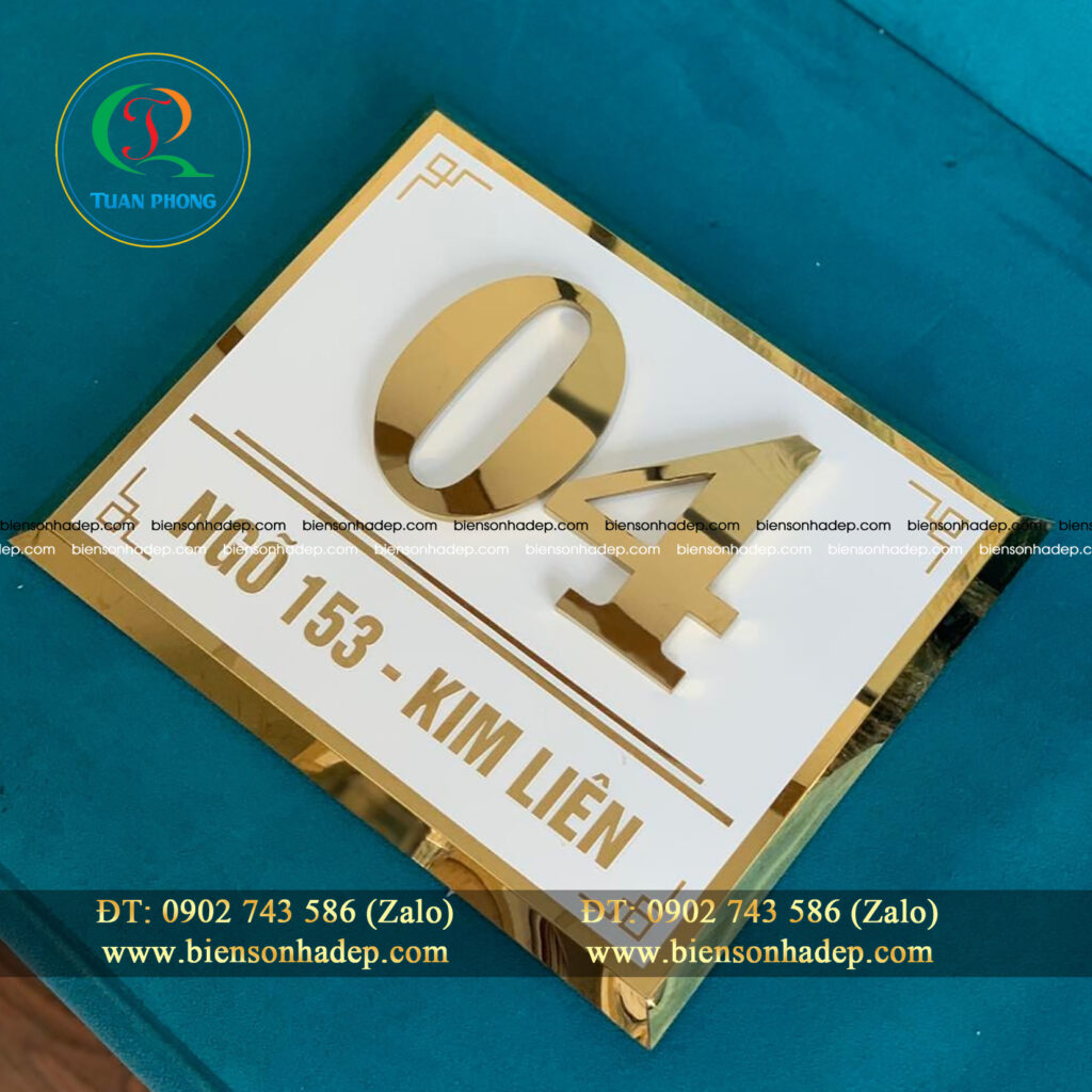 Báo giá Biển số nhà Inox Đồng Số Nổi - Biển Inox Đồng ăn mòn - Biển Số ...